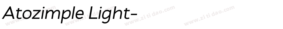 Atozimple Light字体转换